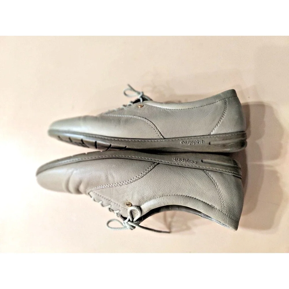 Easy Spirit Women's Anti-gravity Esmotion Leather Beige Lace Up Shoes Size‎ 9B